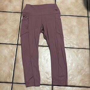 YogaLicious Lux Mauve Yoga Pants with Pockets